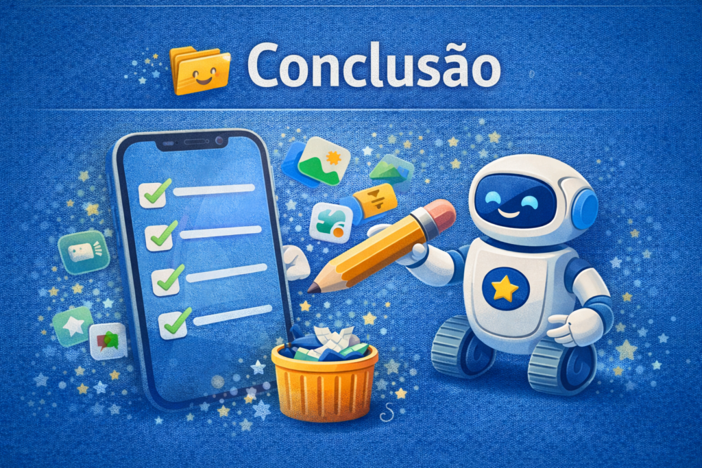 Conclusao-sobre-gerenciamento-de-armazenamento-1024x683 📱 Melhores Aplicativos para Limpar Memória do iPhone em 2026 (Guia Completo)