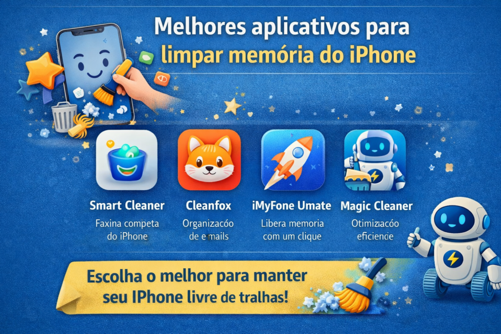 Melhores-aplicativos-para-limpar-o-iPhone-1024x683 📱 Melhores Aplicativos para Limpar Memória do iPhone em 2026 (Guia Completo)