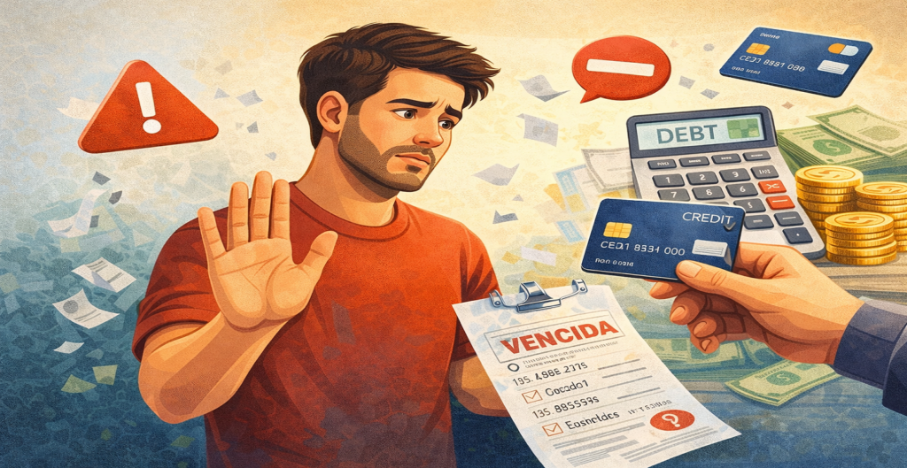 Recusando-a-divida-e-o-cartao-1024x529 Como Juntar Seus Primeiros 100 Mil Reais em 2026